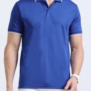 Premium Dotknit Polo T-Shirt - Royal Blue