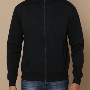 Hoodies With  Zip- Black