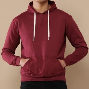Hoodies With Out Zip- French Wine