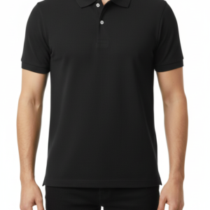 Cotton Black Polo T-Shirt