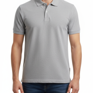 Cotton Grey Polo T-Shirt