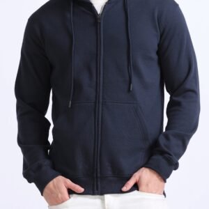 Hoodies With  Zip- Navy