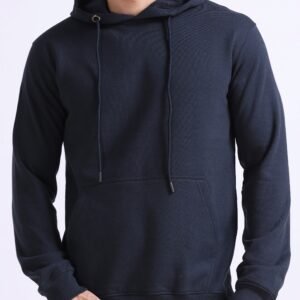 Hoodies With Out Zip- Navy