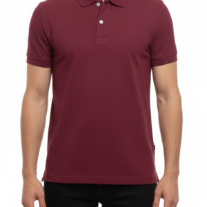 Cotton Maroon Polo T-Shirt