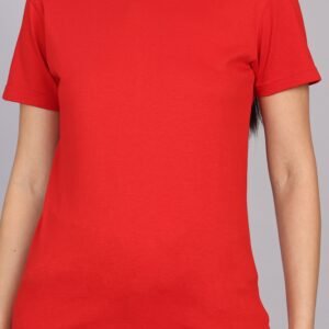 Premium Bio Washed Round Neck T-Shirt - Red