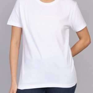 Premium Bio Washed Round Neck T-Shirt - White
