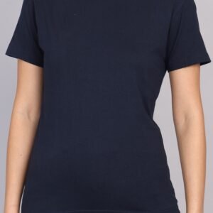 Premium Bio Washed Round Neck T-Shirt - Navy Blue