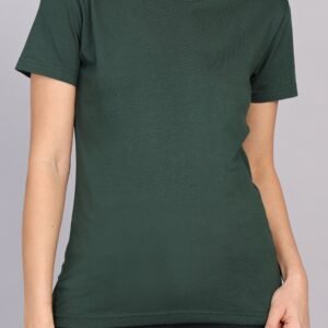 Premium Bio Washed Round Neck T-Shirt - Bottle Green