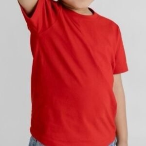 Kids Cotton Round Neck T-Shirt - Red