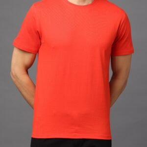 Premium Bio Washed Round Neck T-Shirt - Red