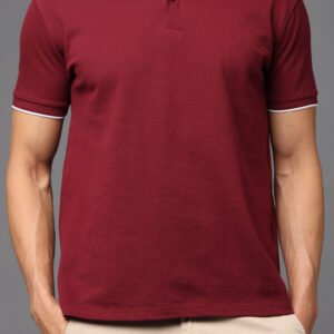 Premium Classic Bio Washed Cotton Polo T-Shirt - French Wine