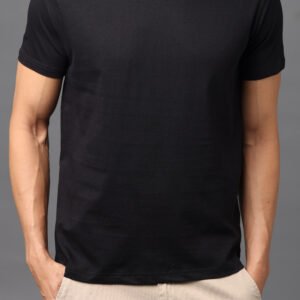 Premium Bio Washed Round Neck T-Shirt - Classic black