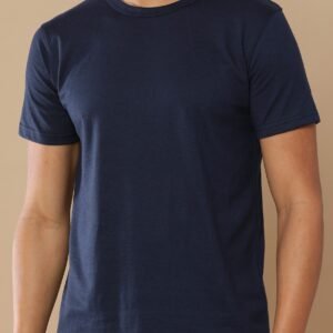 Men Cotton Round Neck T-Shirt - Midnight Navy
