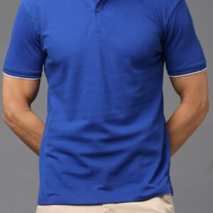 Premium Classic Bio Washed Cotton Polo T-Shirt - Imperial Blue
